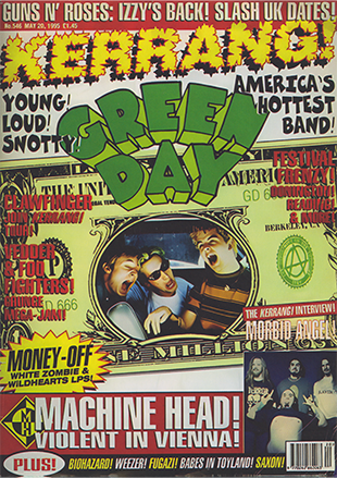 Green Day Kerrang Magazine Cover