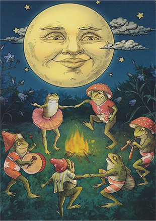 Frog Ritual in the Moonlight