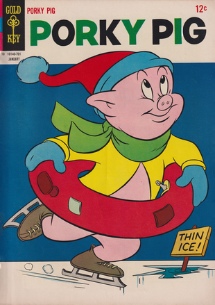 Porky Pig Ice Skating