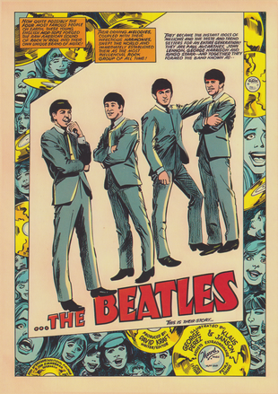 The Beatles Comic Book-Style Poster